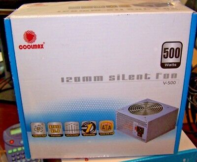 Coolmax 500 Watt 120mm Silent Fan Power Supply