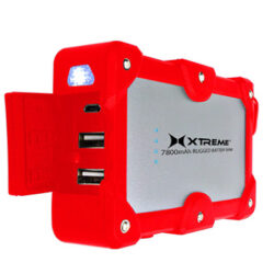 Xtreme DuraCharge 2 Port Deluxe Weatherproof 7800 MAH Power Bank Red